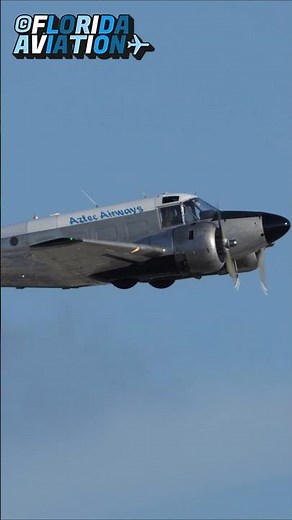 ✈️ Beech G18S 65-Year-Old Classic Flying Over Fort Lauderdale Int’l Airport | Plane Spotting in 4K