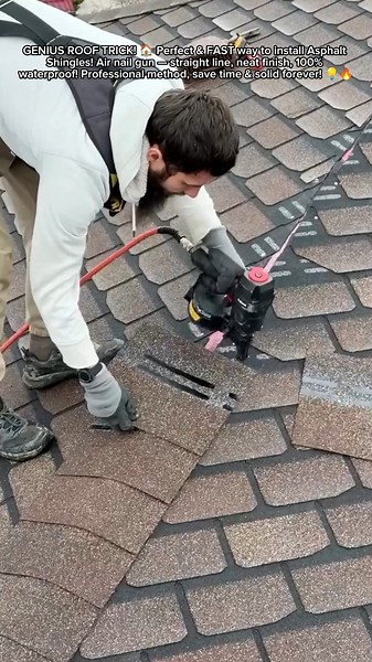 GENIUS Trick – Install Roof Shingles FAST & PERFECT! 🏠🤯