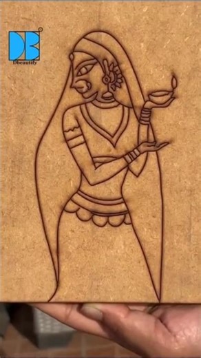 DIY Traditional MDF Painting | Easy Craft Idea for Kids & Beginners | Dbeautify