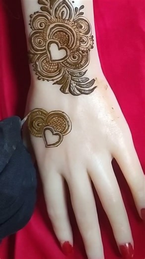 Easy Heart Mehndi Design Step by step for beginners