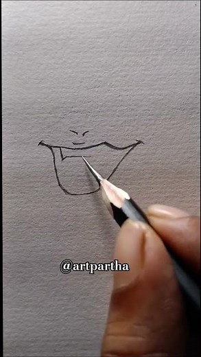 easy to draw anime mouth with pencil #art #animeeart #drawing #mouth