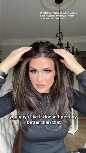 Can anyone relate? Product tagged. Scene Stealer by Raquel Welch Wigs in RL4/10SS Shaded Iced Java.