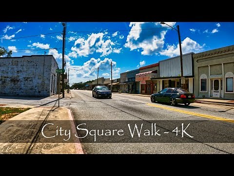 Loganville, Georgia - City Square Tour - 4K - USA