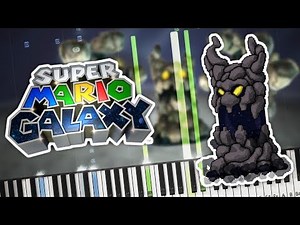 Super Mario Galaxy - Bouldergeist Theme Piano Tutorial Synthesia