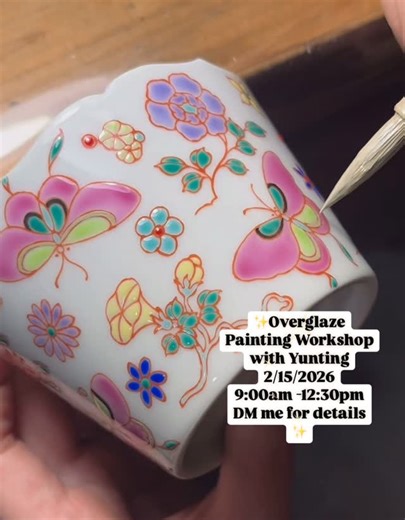 黎 韻婷 | ✨ Overglaze Porcelain Painting Workshop with Yunting✨ Ready to elevate your ceramic work with finer details, richer layers, and a more... | Instagram