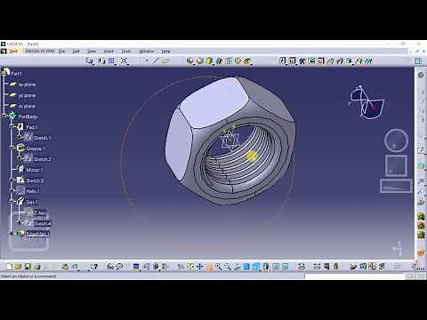 Nut design in CATIA V5