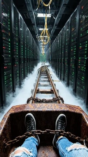 Into the Digital Void: AI Rollercoaster Through the Data Core 🎢⚡💻