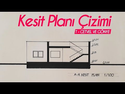 ARCHITECTURAL SECTION PLAN DRAWING -- (Section plan drawing with T-ruler and set squares)