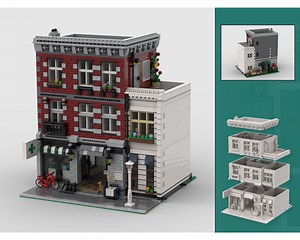 LEGO MOC-72519 Modular Pharmacy (Modular Buildings 2021)