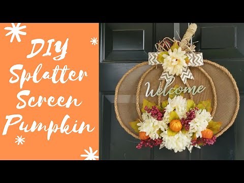 DIY DOLLAR TREE SPLATTER SCREEN PUMPKIN FALL DECOR ~ Super Easy!!