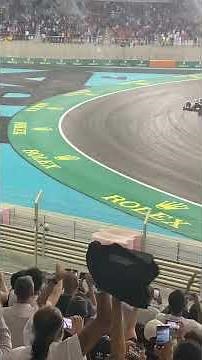 Crowd reaction Max Verstappen overtaking Lewis Hamilton on final lap in Abu Dhabi GP
