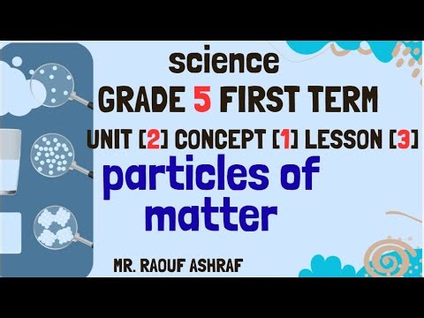 Grade 5 | Science | Unit 2 - Concept 1 - Lesson 3 - Particles of Matter