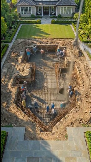 Luxury pool construction in backyard #poolconstruction