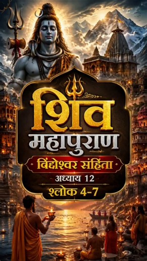 🔱 शिव महापुराण | विद्येश्वर संहिता अध्याय 12 श्लोक 4-7 #bhakti #shivtandavaarti