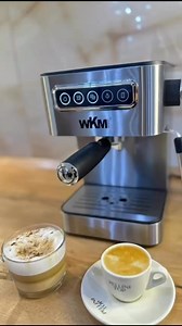 Machine à Expresso ☕️« WKM » . Esp_850 de 15 Bars, réservoir d’eau à 1,8 L avec mousseur à lait pour expresso , cappuccino 🍵et latte machiato. Convient à la maison et au bureau . Prix 369 dt et livraison gratuite avec garantie 12 mois | الصفحة الرسمية Topmatic