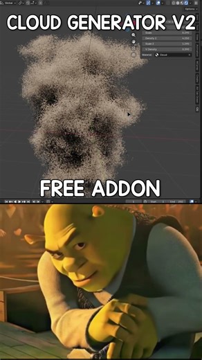 Free Blender Addon!🔥Cloud Generator V2 #blender #3danimation #blender3d #blendertutorial #3d
