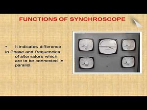principles, functions of synchroscope