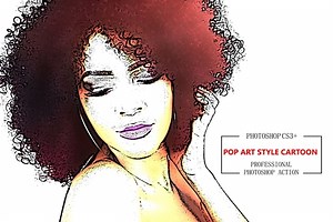 Pop Art-style Cartoons - Ps Action 3741022 - FreePSDvn