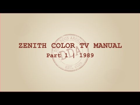 Reading 1989 Zenith TV Manual Nobody Read | Part 1: Setup & Controls | Vintage Tech Sleep ASMR