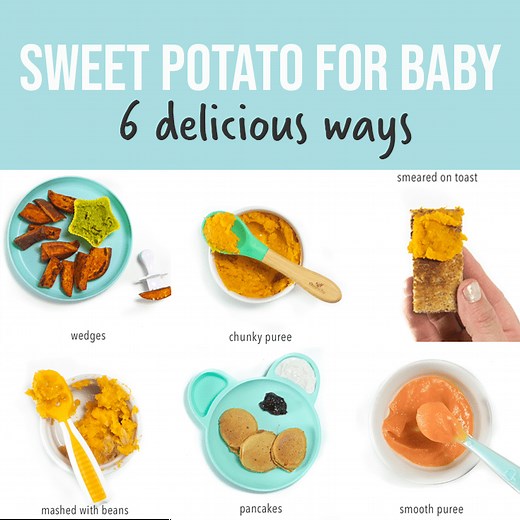 Sweet Potatoes for Baby (puree & blw) (4+ months) - Baby Foode