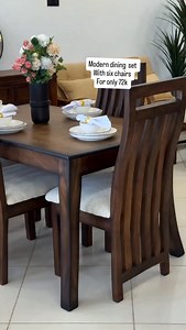 6.6K views · 141 reactions | “✨Modern dining, timeless comfort! 6-seater solid wood dining set – stylish, durable & perfect for family meals ❤️ Now only 72k!” | BACH Furniture | Facebook