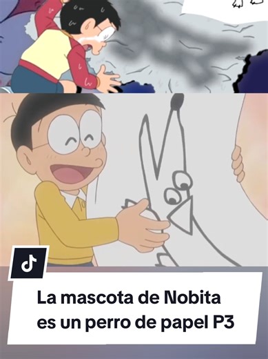 La mascota de Nobita: perro de papel en Doraemon