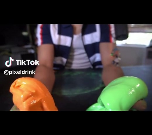 BAKUDEKU SLIME 💚🧡#pixeldrink #slime #fypage #animetiktok