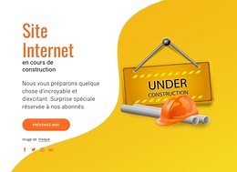 Notre site web en construction - Modèle HTML par Nicepage