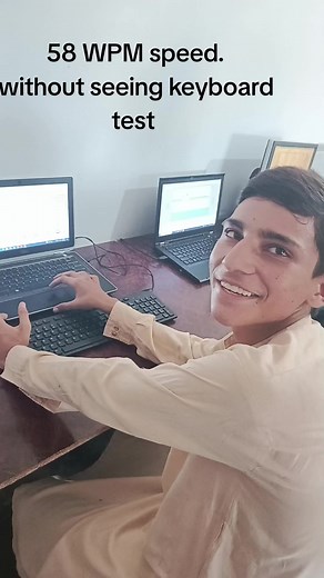 The student has completed his test with 58 typing. #tech #typing #foruyou #foru #motivation #ctech