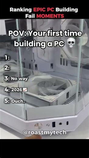 RANKING EPIC PC BUILDING FAILS #pcbuild #fails