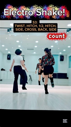 #YuriDance 🤩 #ElectroShake #Count #LearnLineDance #Improver
