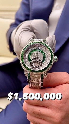 28K views · 499 reactions | Gem setting at its finest with JACOB&CO Both unique pieces and priced $1,500,000.00 each but which one is your favorite? The Caviar Tourbillon diamonds and Tzavorites or the Epic X Tourbillon baguette diamonds and blue sapphires? •  @karim.luxury | Vertigo1983 | Facebook