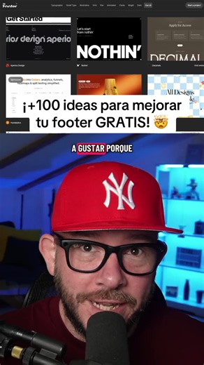Galeria de ideas para mejorar el footer de tu web GRATIS 🤯 #footer #diseño #ux #frontend #developer
