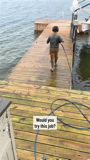 20K views · 25 reactions | Dock cleaning with pressure washer | Ideas Panda | Facebook