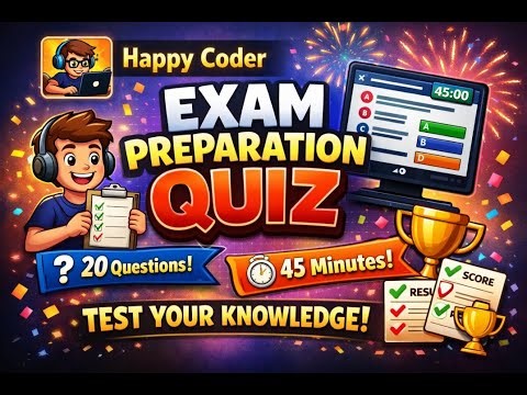 Exam Preparation Quiz Website | Linux, DevOps & Cloud MCQ Quiz | Happy Coder | HTML | CSS | JS