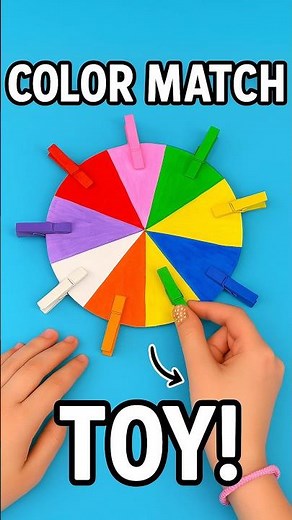 DIY Paper Color Matching Toy for Kids | Montessori Color Wheel #diy #craft #craftyfun #kids