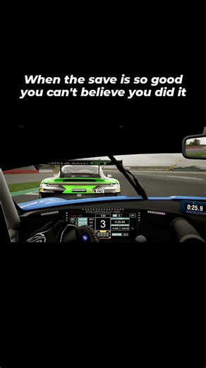 That was a clean save 😮‍💨🤌 #assettocorsacompetizione #simracing #porsche #silverstone #fyp #save