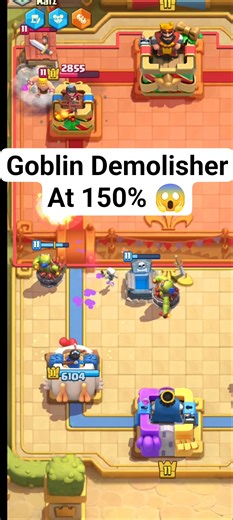 Goblin Demolisher at 150% Range — Insane Reach | Clash Royale Shorts