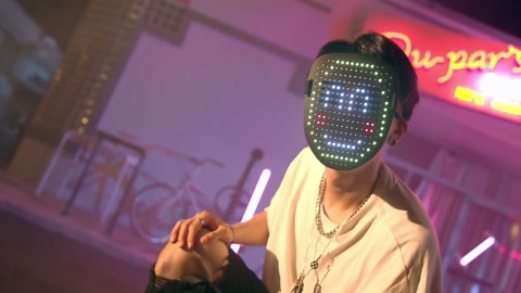 MEGOO Led Mask with Gesture Sensing | Light up Transforming Face Mask | Cool Digital Glow Mask | Perfect Gifts for Halloween Christmas Rave Dj Party Birthday