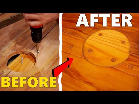 DIY How To Fix Holes In Wood Floors (S1 Ep36)