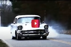 '57 Chevy With 600 Horsepower Beautifully Burns Rubber