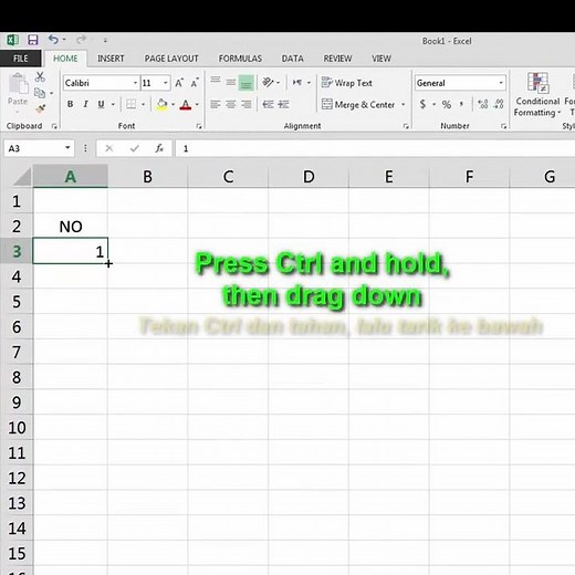 How to make automatic numbers in Excel #2