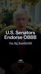 Senators Chuck Grassley, Marsha Blackburn, and John Cornyn LAY OUT why it’s critical to pass President Trump’s One, Big, Beautiful Bill and send it to his desk: “The Big, Beautiful Bill is all about making sure we don't have the biggest tax increase in the history of the country.” | The White House