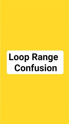 loop range confusion #python #programming