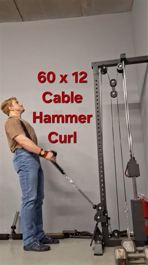 60 x 12 Hammer Curl (Cable) | #lifting #strength #improve #motivation #gym #biceps