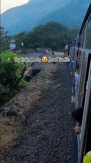 Mountain Toy Train Meets Road Traffic | Rare Crossing Footage