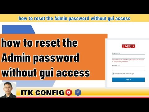 EP.134-how to reset the Admin password without gui access- ZABBIX