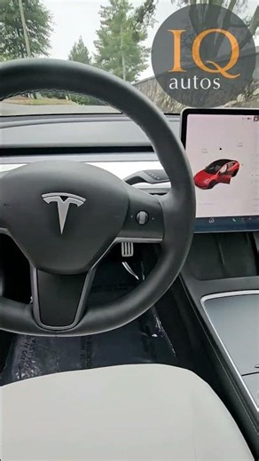 2021 Red Multi Coat Tesla Model 3 Performance Interior Walk Around | @IQautos