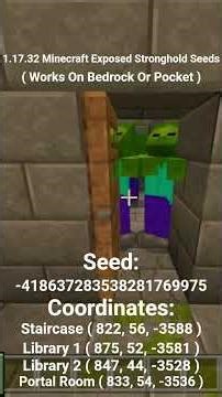 Minecraft 1.17.32 Exposed Stronghold Seed #minecraft #shorts