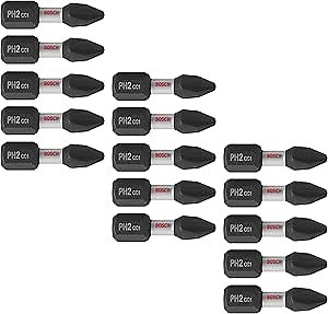 Impact Tough #2 Phillips 1 in. Insert Driver Bits,30Pack Bulk PH2 Screwdriver Bits Set